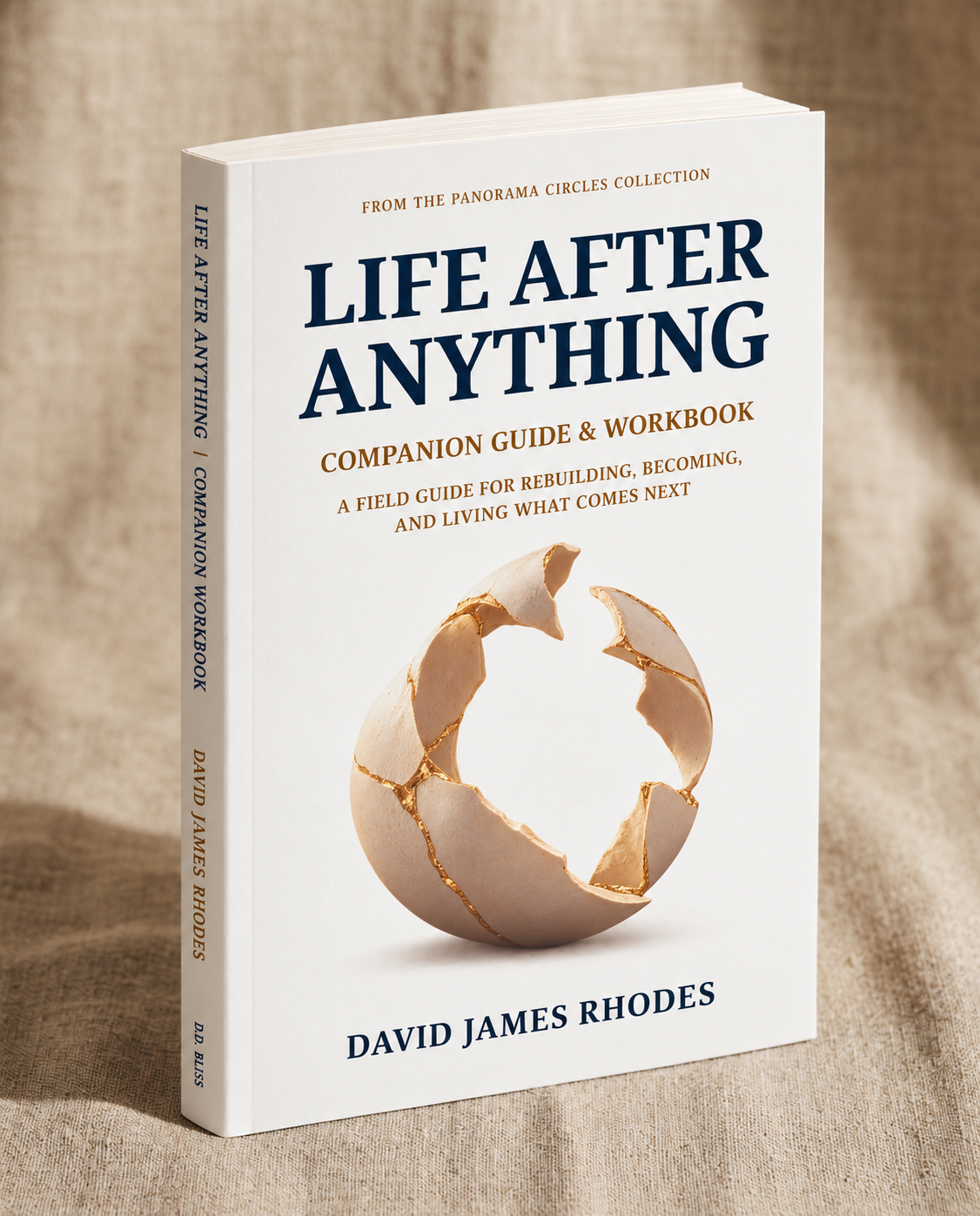 Life After Anything Companion Guide & Workbook, white paperback with navy and gold lettering