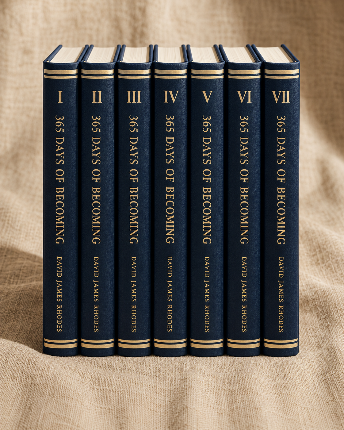 Seven-volume hardcover set of 365 Days of Becoming by David James Rhodes
